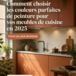 Cuisine moderne avec des meubles peints dans des couleurs tendances 2025