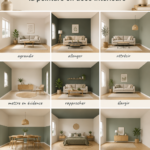 Palette de couleurs modernes pour décoration intérieure, représentant différentes teintes harmonieuses.