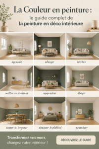 Palette de couleurs modernes pour décoration intérieure, représentant différentes teintes harmonieuses.