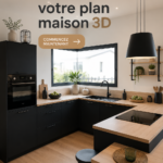 Visuel d'un plan maison en 3D créé avec des outils numériques.