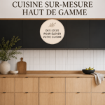 Cuisine Ikea moderne avec un design élégant et raffiné, mettant en valeur des matériaux de qualité.