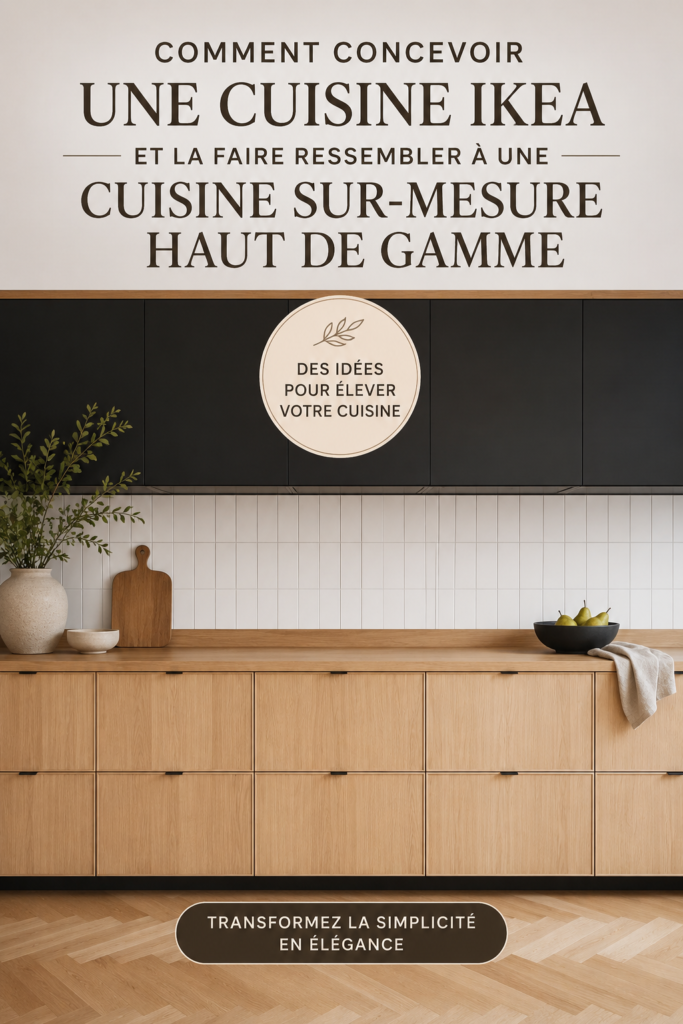 Cuisine Ikea moderne avec un design élégant et raffiné, mettant en valeur des matériaux de qualité.