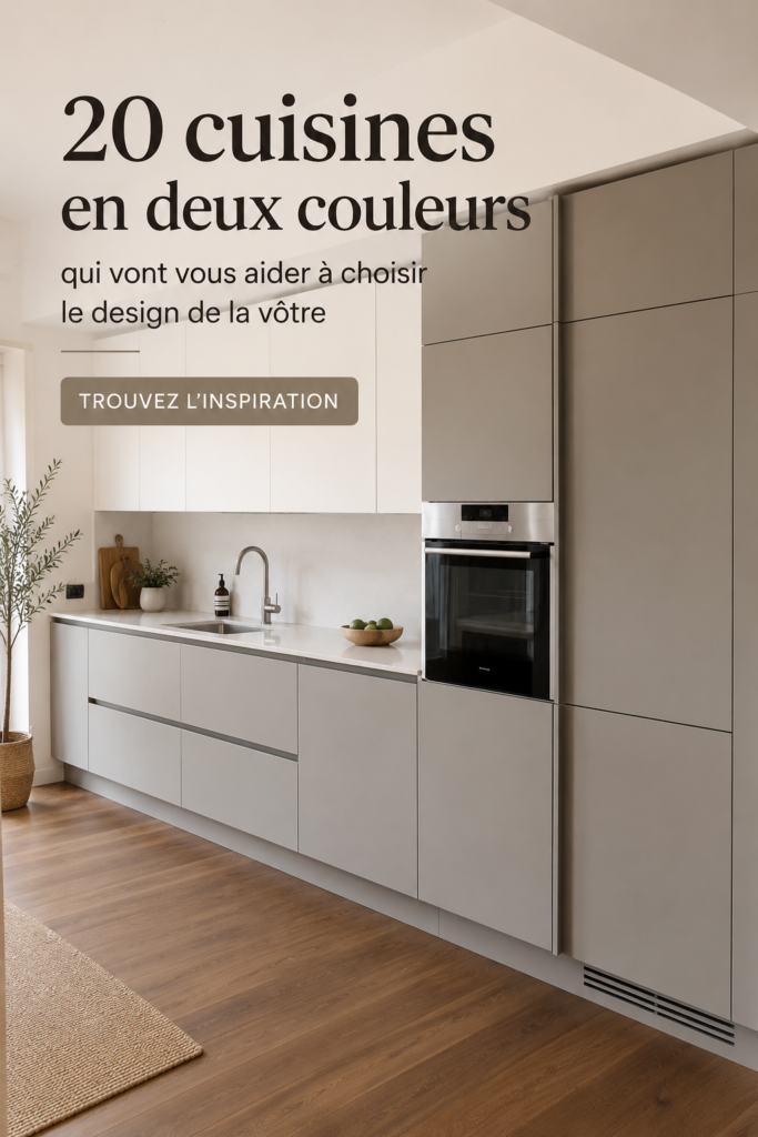 Une cuisine moderne en deux couleurs, inspirante pour la décoration intérieure.