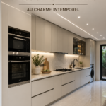 Cuisine moderne élégante avec des éléments intemporels