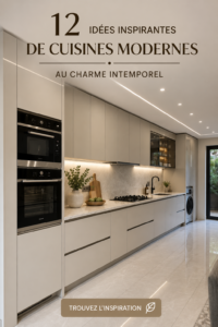Cuisine moderne élégante avec des éléments intemporels