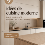 Cuisine moderne et chic avec un îlot central et des meubles en bois clair