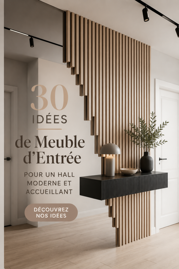 Meubles modernes dans un hall d'entrée accueillant
