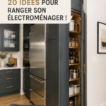 Cuisine organisée avec électroménager bien rangé