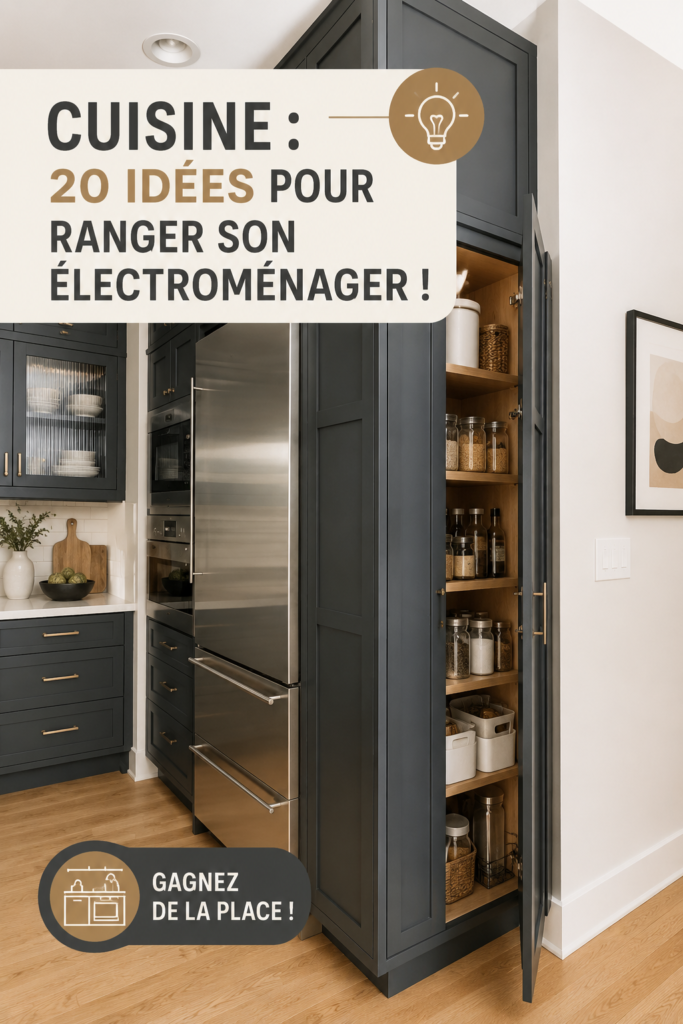 Cuisine organisée avec électroménager bien rangé