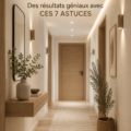 Un couloir sombre aménagé avec des couleurs claires et un bon éclairage.