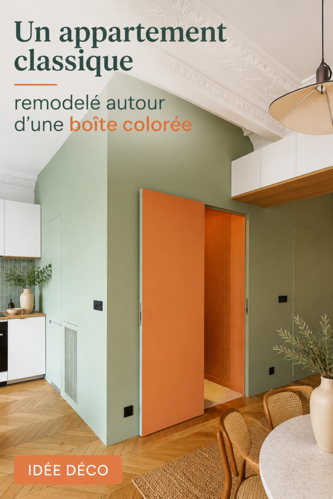 Un appartement classique modernisé avec des touches de couleur vibrante