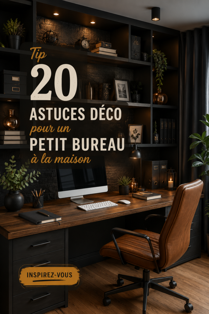 Bureau à domicile bien décoré pour un espace de travail inspirant.
