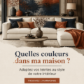 Une pièce de salon décorée avec des couleurs harmonieuses et chaleureuses.