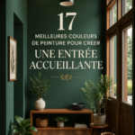 Un hall d'entrée peint dans une couleur chaleureuse, accueillante et lumineuse