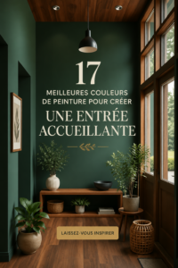 Un hall d'entrée peint dans une couleur chaleureuse, accueillante et lumineuse