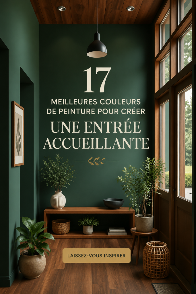Un hall d'entrée peint dans une couleur chaleureuse, accueillante et lumineuse