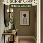 Un couloir décoré avec des teintes chaleureuses et accueillantes.
