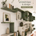 Déco géométrique moderne dans un salon chaleureux