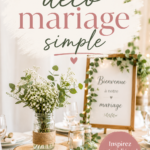Décoration simple et élégante pour mariage avec des fleurs naturelles et des lanternes