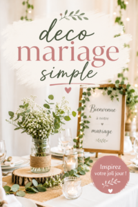 Décoration simple et élégante pour mariage avec des fleurs naturelles et des lanternes