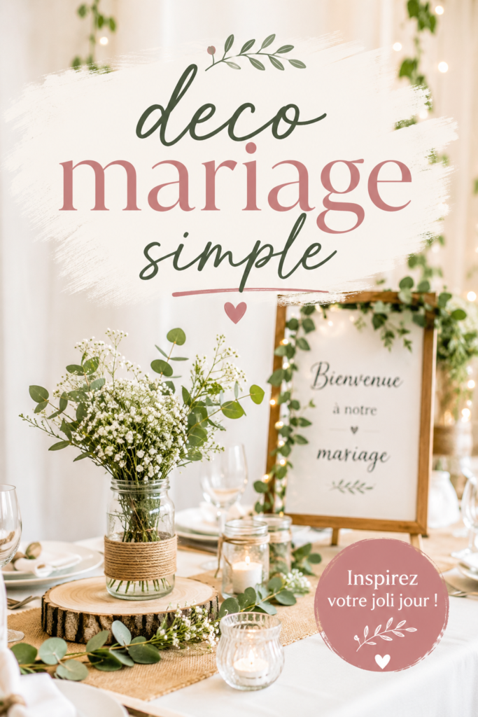 Décoration simple et élégante pour mariage avec des fleurs naturelles et des lanternes