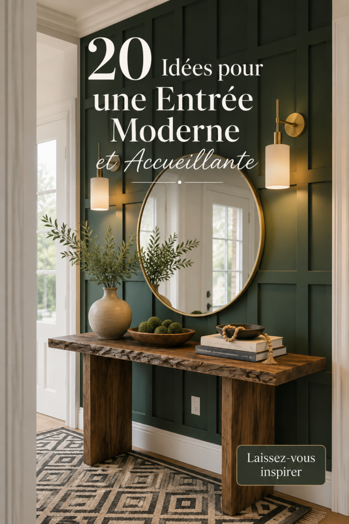 Entrée moderne avec décoration accueillante et mobilier stylé