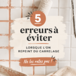 Carrelage peint avec des couleurs modernes dans une cuisine, montrant une transformation réussie.
