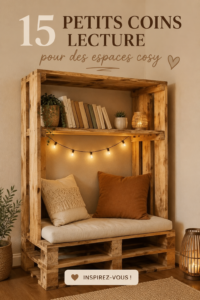 Espace lecture cosy avec un fauteuil confortable et des étagères remplies de livres