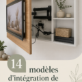 Intégration élégante d'une télévision dans un salon moderne