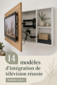 Intégration élégante d'une télévision dans un salon moderne