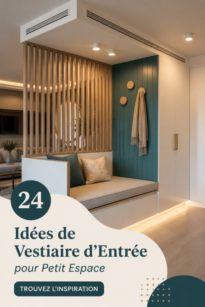 Un vestiaire d'entrée élégant et optimisé dans un petit espace