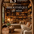 Bibliothèque moderne avec des étagères élégantes et des livres colorés