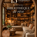 Bibliothèque moderne avec des étagères élégantes et des livres colorés