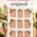 Plan de table de mariage élégant avec des décorations florales