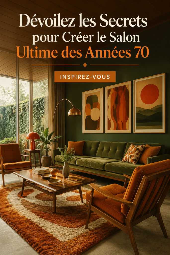 Un salon chaleureux avec déco inspirée des années 70