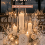 Bougies élégantes sur une table de mariage chic