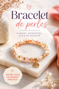 Des bracelets en perles élégants sur un fond lumineux