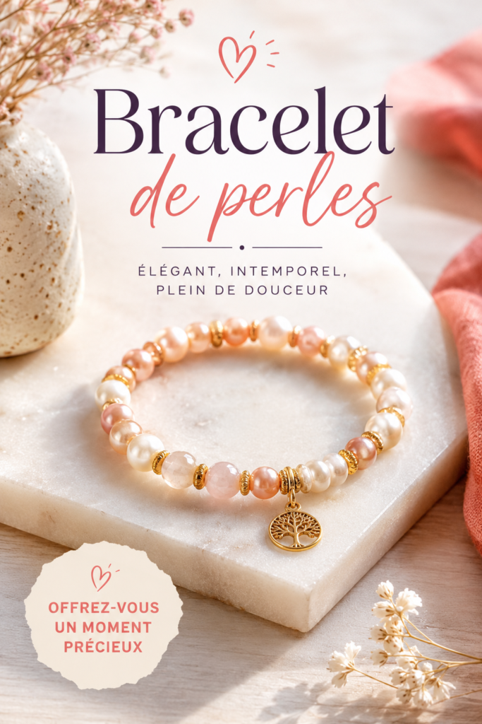 Des bracelets en perles élégants sur un fond lumineux