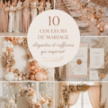 Un échantillon de palettes de couleurs élégantes pour un mariage