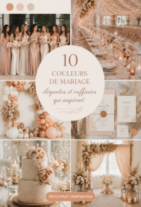 Un échantillon de palettes de couleurs élégantes pour un mariage