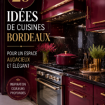Cuisine moderne avec des armoires bordeaux élégantes