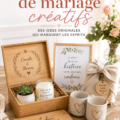 Cadeaux de mariage créatifs disposés sur une table avec des fleurs
