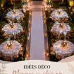 Un mariage en plein air joliment agencé avec des décorations élégantes
