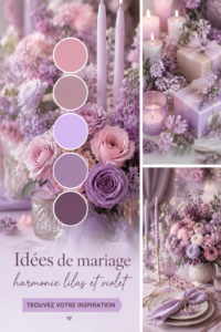 Mariage avec des décorations en lilas harmonieuses et élégantes.