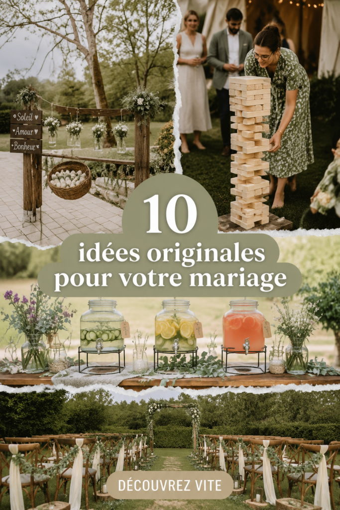 Cérémonie de mariage originale avec des décorations créatives