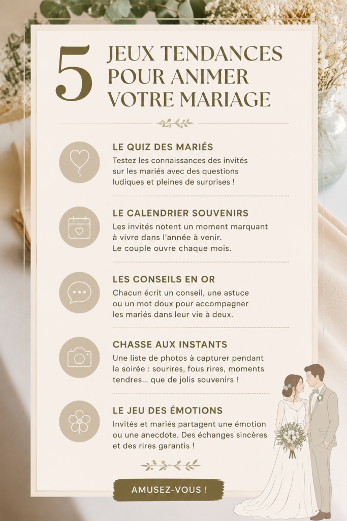 Jeux de mariage en plein air avec des invités souriants