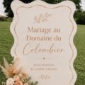 Un mariage élégant au Domaine du Colombier, entouré de fleurs et de décorations romantiques.