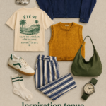 Un look grand-père chic combinant confort et élégance, parfait pour une maman moderne.