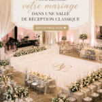 Mariage élégant en banquet avec décorations raffinées