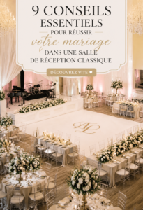 Mariage élégant en banquet avec décorations raffinées